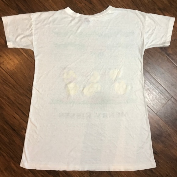 VINTAGE 80's Duck Christmas T-Shirt Tee L/XL Frog - Picture 7 of 8